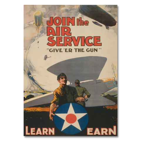 "Give 'er The Gun" Air Service Poster