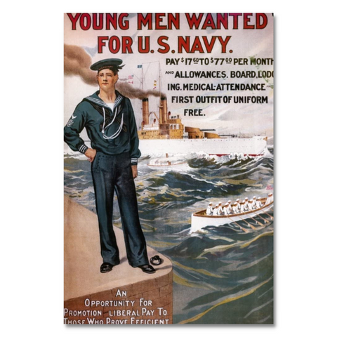 "Young Men Wanted for U.S. Navy" Poster