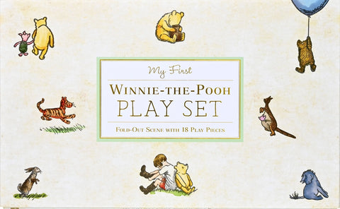 A Winnie-the-pooh pop up playset with illustrations of characters from the books.