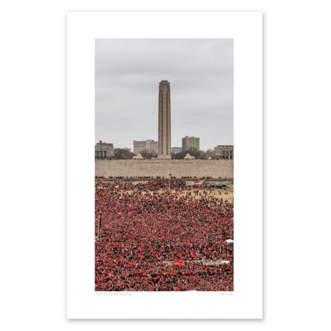 2020 Super Bowl Victory Rally Print - Liberty Memorial Tower