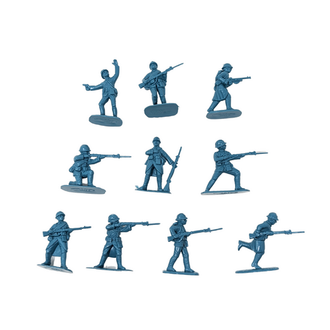 Armies in Plastic - French Army in Horizon Blue Uniforms with Adrian Helmets