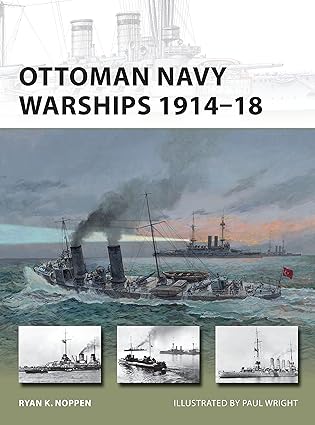 The cover is a colorful illustration of two large warships in the ocean. It also includes three small photographs of warships.