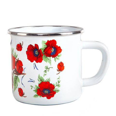 Poppy Tin Camp Mug