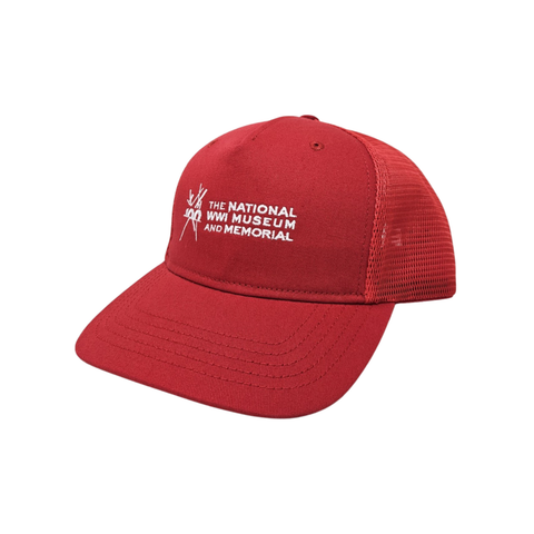 Red cap with 'The National World War I Museum and Memorial' logo on a white background