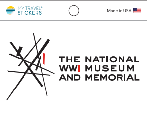 A sticker that depicts the Intersections logo for the National WWI Museum and Memorial.