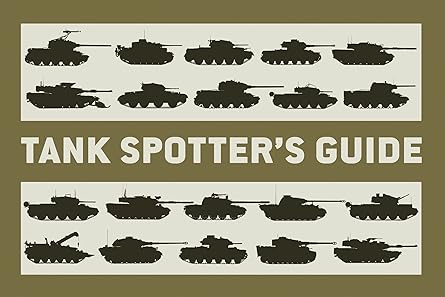 The cover shows many different style of tanks in silhouette,