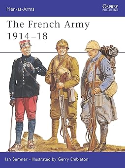 Illustrated cover showing French soldiers in three style of WWI uniforms. 