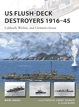 The artwork shows a large World War I battleship being fired at with smoke in the background. Along the bottom, three black-and-white historical photographs of battleships are below. 