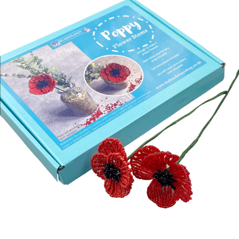 Beaded Poppy Flowers Craft Kit