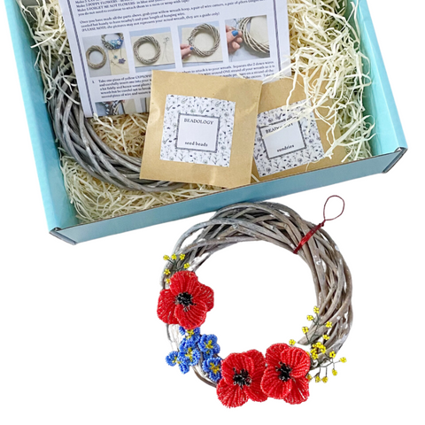 Poppy Blooms Floral Wreath Craft Kit