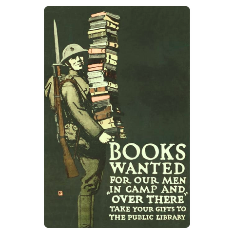 "Books Wanted" Metal Sign