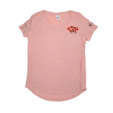Poppy Drop-Hem Pocket T-Shirt