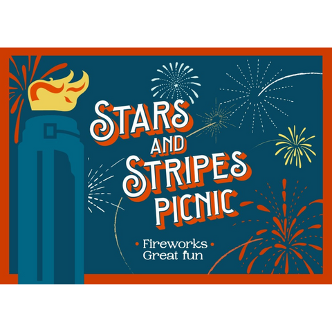 Stars and Stripes Picnic Magnet