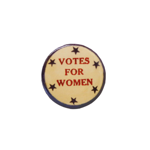 Votes for Women Button - Red, White and Blue