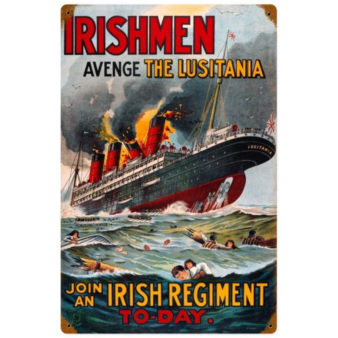 Targa In Metallo Vintage The Lusitania Tragedy - Poster In Lamiera 20,3x30,5 Cm - Decorazione Da Parete Per Bar, Garage, Camera Da Letto, Regalo Unico