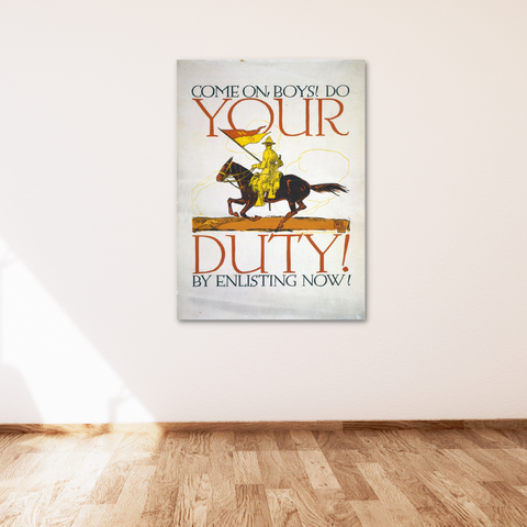 "Come on Boys Do Your Duty" Poster