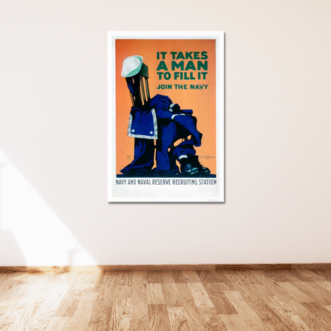 "It Takes a Man to Fill It" Poster