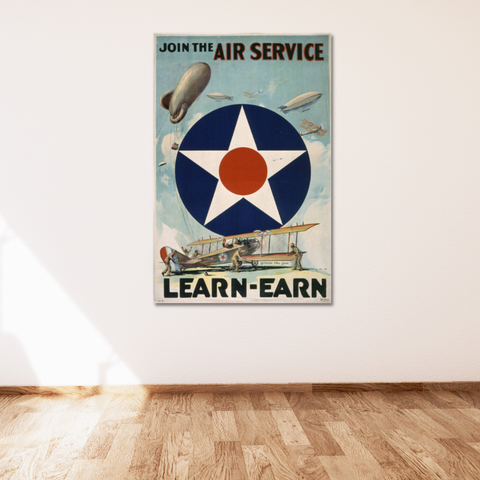 "Learn Earn" Air Service Poster