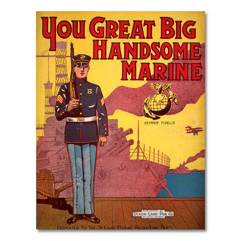 "You Great Big Handsome Marine" Mini Poster