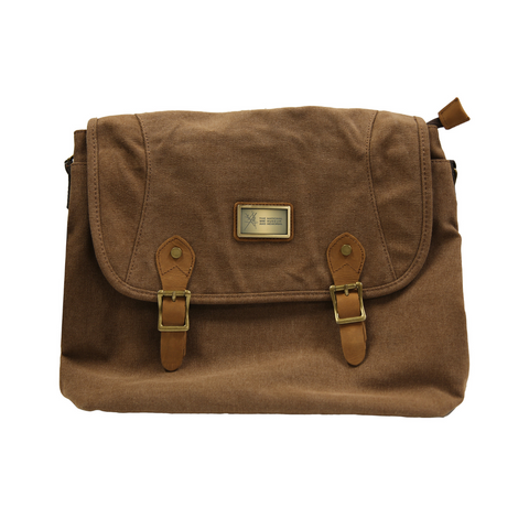 Brown Canvas Shoulder Bag 3971
